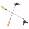 Interactive Feather Cat Wand Toy with Wooden Handle