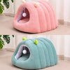 Semi-Enclosed Cat Cave Bed with Tunnel