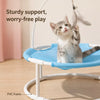 Round Hammock-Style Pet Bed with Hanging Toy