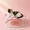 Round Hammock-Style Pet Bed with Hanging Toy