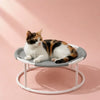 Round Hammock-Style Pet Bed with Hanging Toy