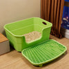 Large Semi-Enclosed Cat Litter Box with a Splash Guard
