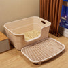 Large Semi-Enclosed Cat Litter Box with a Splash Guard