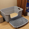Large Semi-Enclosed Cat Litter Box with a Splash Guard
