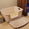 Large Semi-Enclosed Cat Litter Box with a Splash Guard