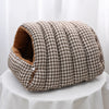 Enclosed Open-Front Pet Bed for Cats and Small Dogs