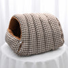 Enclosed Open-Front Pet Bed for Cats and Small Dogs