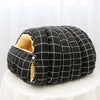 Enclosed Open-Front Pet Bed for Cats and Small Dogs