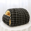 Enclosed Open-Front Pet Bed for Cats and Small Dogs