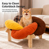 Petal-Shaped Elevated Cat Bed with Washable Cushion