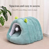 Semi-Enclosed Cat Cave Bed with Tunnel