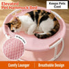 Round Hammock-Style Pet Bed with Hanging Toy