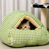 Semi-Enclosed Washable Pet Bed for Cats & Small Dogs