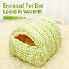 Enclosed Open-Front Pet Bed for Cats and Small Dogs
