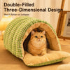 Semi-Enclosed Washable Pet Bed for Cats & Small Dogs