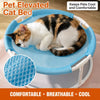 Round Hammock-Style Pet Bed with Hanging Toy