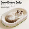 Oval Cat Scratcher with Integrated Bed