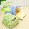 Enclosed Open-Front Pet Bed for Cats and Small Dogs