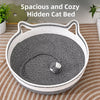 Cat Bed with Built-In Scratching Pad and Washable Cushion