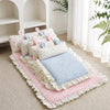 Cotton-Linen Pet Mat with Rabbit-Ear Pillow
