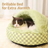 Semi-Enclosed Winter Pet Bed for Cats and Small Dogs