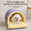 Semi-Enclosed Cat and Dog Bed with Removable Cover