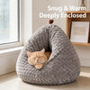 Enclosed Chicken Butt Cat Bed – Plush Resting Nest
