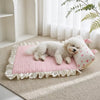 Cotton-Linen Pet Mat with Rabbit-Ear Pillow