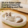 Oval Cat Scratcher with Integrated Bed