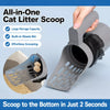 All-in-One Cat Litter Scoop with Built-In Bag Holder