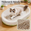 Oval Cat Scratcher with Integrated Bed