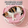 Round Hammock-Style Pet Bed with Hanging Toy