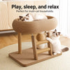Space-Saving Cat Scratcher and Bed with Sisal Climbing Frame