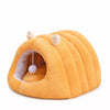 Semi-Enclosed Cat Cave Bed with Tunnel