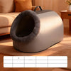 Enclosed Plush Pet Bed for Cats and Small Dogs
