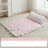 Cotton-Linen Pet Mat with Rabbit-Ear Pillow