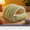 Semi-Enclosed Cat and Dog Bed with Removable Cover
