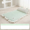 Cotton-Linen Pet Mat with Rabbit-Ear Pillow