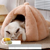 Enclosed Cat Bed with Washable Cover, Thick Plush Cushion