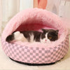 Semi-Enclosed Winter Pet Bed for Cats and Small Dogs