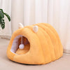 Semi-Enclosed Cat Cave Bed with Tunnel
