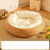 Handwoven Rattan Cat Bed